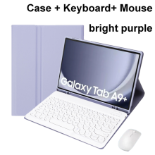 (Purple B, English keyboard) For Samsung Galaxy Tab A9 Plus 11 Inch Case, Bluet