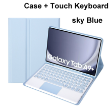 (Blue C, English keyboard) For Samsung Galaxy Tab A9 Plus 11 Inch Case, Bluet
