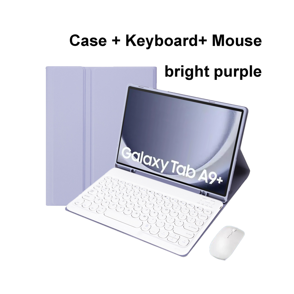 ( B, Turkish Keyboard) For Samsung Galaxy Tab A9 Plus 11 Inch Case, Bluet Purple 967854367713