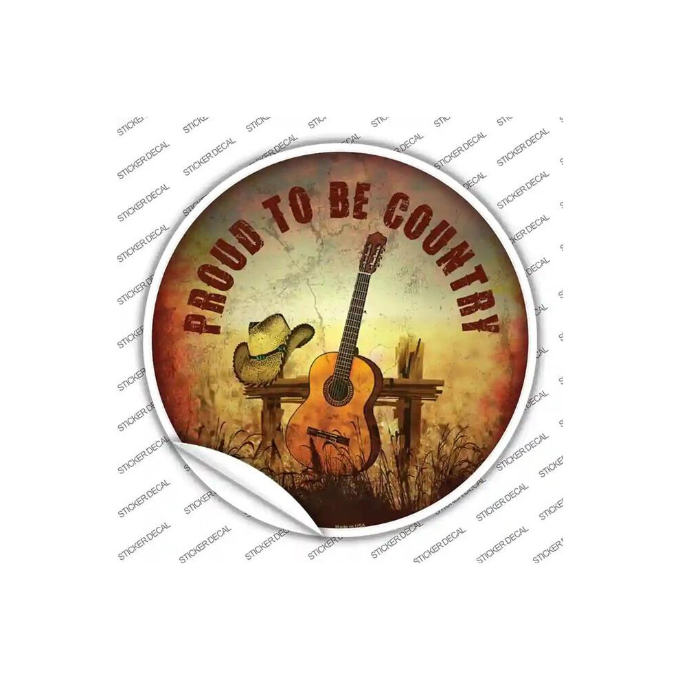 Smart Blonde C-553S-Xl Proud To Be Country Novelty Circle Sticker Decal - Extra Large 792636308277