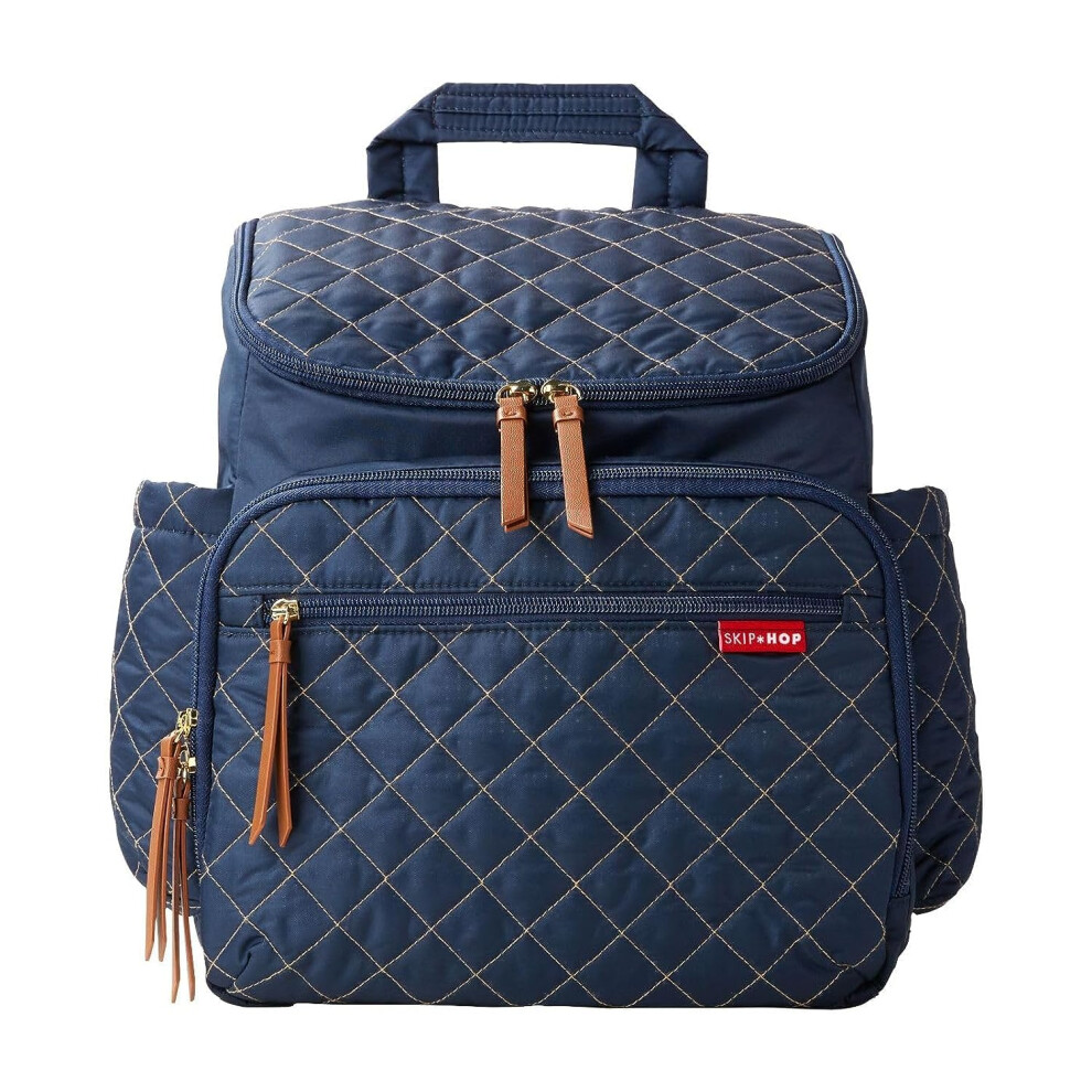 Skip Hop Diaper Bag Backpack: Forma  Multi-Function Baby Travel Bag with Changing Pad & Stroller Attachment  Navy