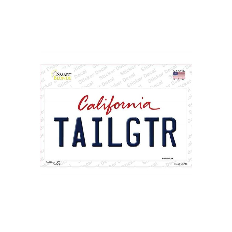 Smart Blonde Lp-3671S-M Tailgtr California Novelty Sticker Decal - Medium 792636309137