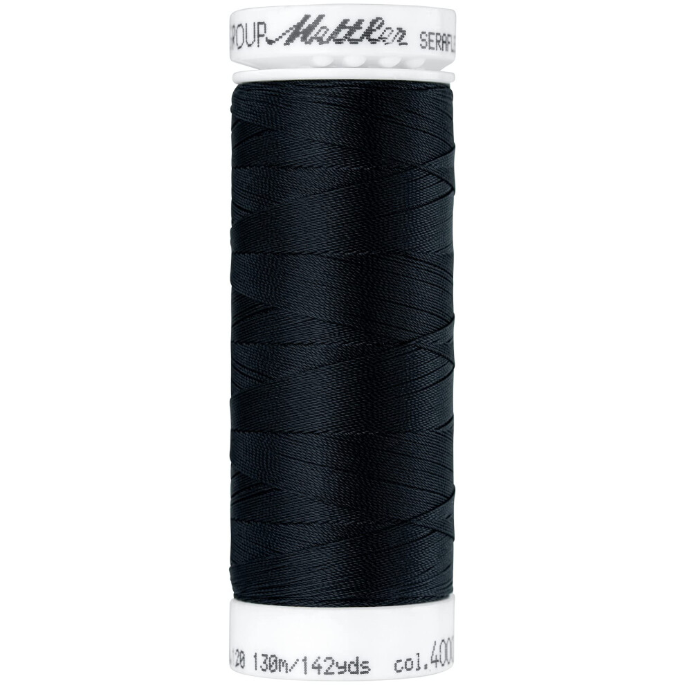 Mettler Seraflex Elastischer Faden 50W 142Yd-Schwarz -7840-4000-image