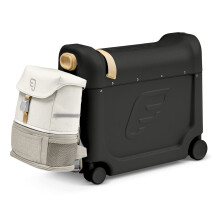 Pacchetto da viaggio JetKids by Stokke bianco - Include valigia cavalcabile per bambini e lettino da viaggio + zaino regolabile, leggero ed espan