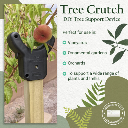 Kalinar Tree Crutch - DIY Tree Support Device - Save Fruit Tree Branches from Breaking Under Heavy Fruit fits on Standard 2x2 Lumber T-bar Bamboo 1