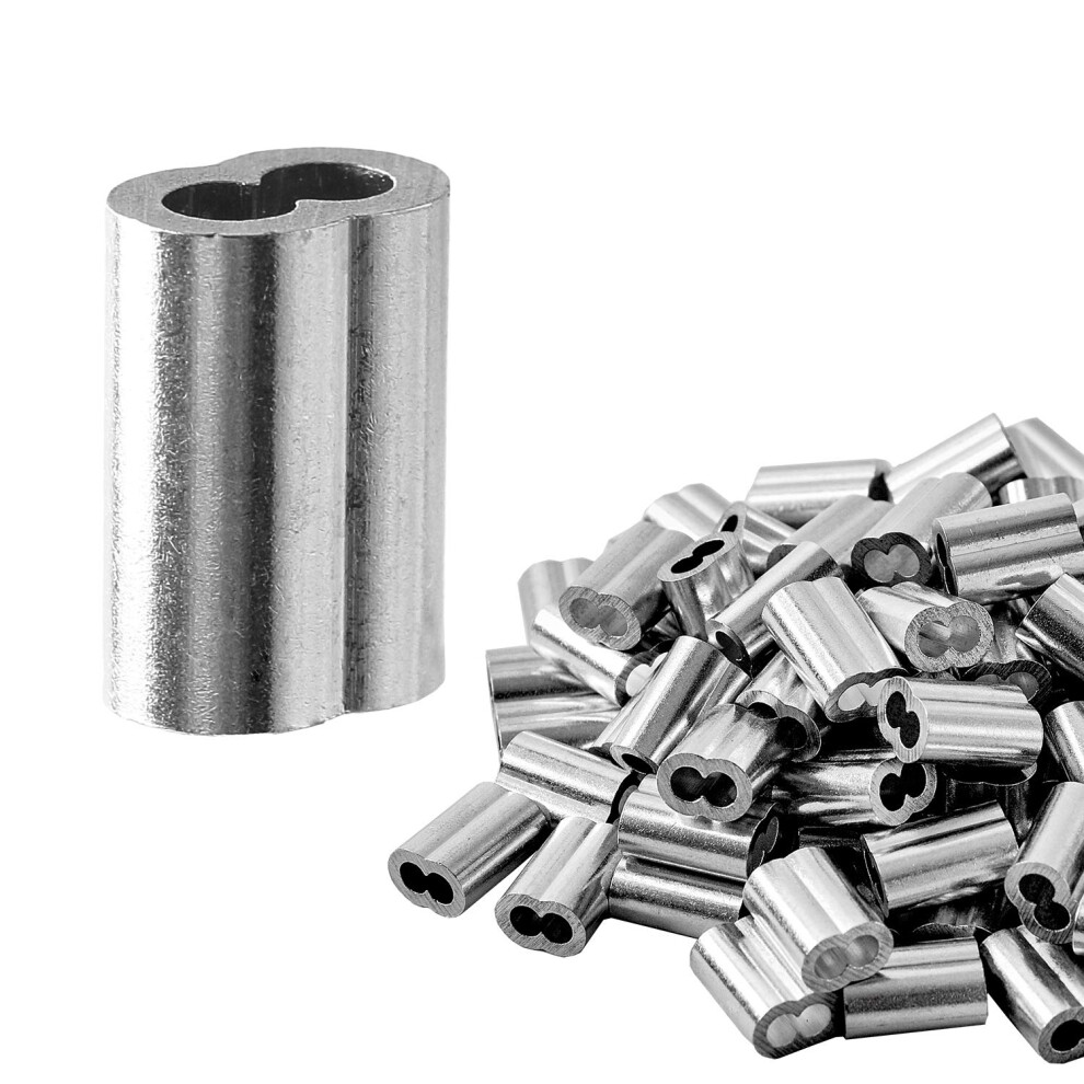 1/8"""""""" 100PCS Aluminum Crimping Loop Sleeve for Wire Rope  Cable Ferrule-image-OPC-PFR78TV-NEW