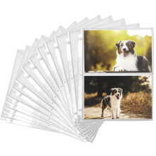 Samsill 100er-Pack 5x7-Fotoalbum-Nachfllungen mit 100 Bildern, 3-Ring-Binder-Fotohlleneinlagen, 2 Fotoseiten fr 5x7-Fotos, Postkarten, Rezeptkarte