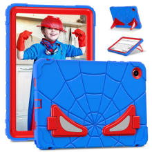 (Blue Red, Tab A8 10.5 2021) Heavy Duty Super Hero Kids Safe Silicone TPU PC Ha