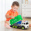 MOBIUS Toys Φορτηγό Απορριμμάτων με Κίνηση - 1:12 Κλίμακα με Ήχους, Φώτα, Φορτωτή, 4 Κάδους 4