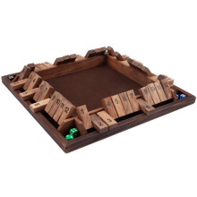 GSE Spiele & Sport Experte 1-4 Spieler Holz Shut The Box Brettspiel mit 8 Würfeln