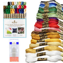DMC Brodery Floss Pack Colec?ia de vacan?a colorata DMC Kit de brodere DMC include 30 de pachete de culori asortate de bumbac cu DMC Cross Stitch