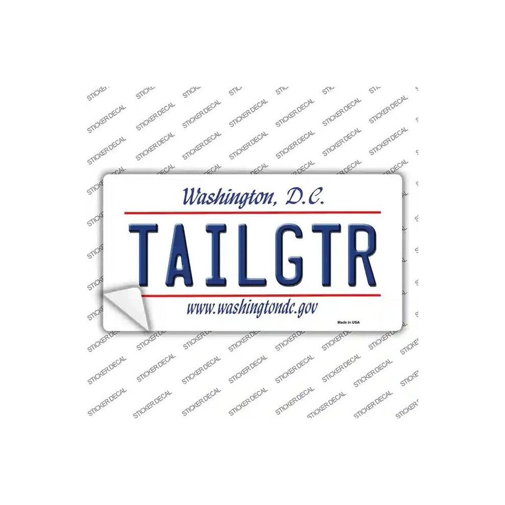 Smart Blonde Lp-3673S-S Tailgtr Washington Dc Novelty Sticker Decal - Small 792636310928