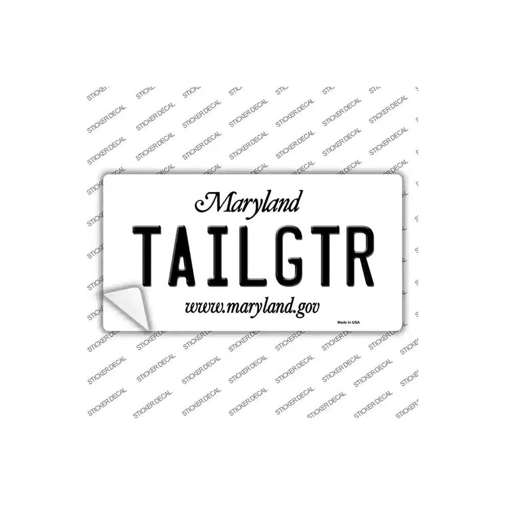 Smart Blonde Lp-3679S-S Tailgtr Maryland Novelty Sticker Decal - Small 792636310973