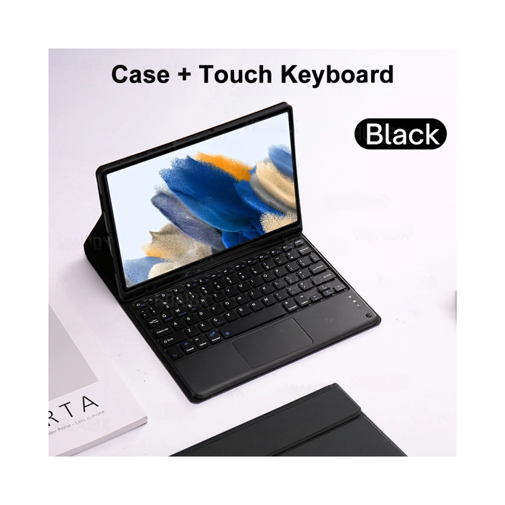 ( C, Hebrew Keyboard) For Galaxy Tab A8 10.5 Inch Case With Keyboard, De Black 967854381566