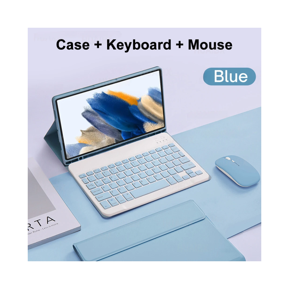 ( B, English Keyboard) For Galaxy Tab A8 10.5 Inch Case With Keyboard, De Blue 967854381689