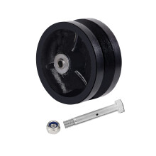 SYRATION 4""""x1-1/2"""" st?bejern V-rille hjul med lige rullelejekapacitet op til 600 lbs (1 sort hjul)