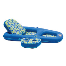 Aqua Campania Flutuador Lounge 2 em 1 - Extra Grande - Flutuadores Infláveis para Adultos com Encosto Ajustável