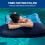 Aqua Oversized Contour Pool Float Lounge - Extra Large - Fabric-Covered, Inflatable Floats για Ενήλικες - Μπλε Φτέρες 4