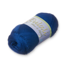 EULALI [100grs] de Omega - Hilo brillante de algod   n egipcio 100% mercerizado - Color: 68 Azul Real