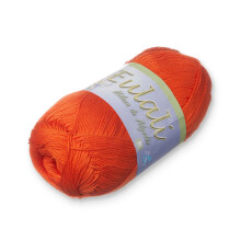 EULALI [100grs] de Omega - Hilo brillante de algod   n egipcio 100% mercerizado - Color: 08 Naranja