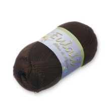 EULALI [100grs] de Omega - Hilo brillante de algod   n egipcio 100% mercerizado - Color: 28 Marr   n