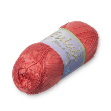 EULALI [100grs] de Omega - Hilo brillante de algod   n egipcio 100% mercerizado - Color: 32 Coral