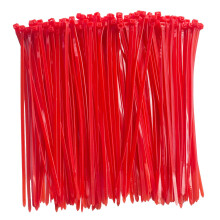 8 tommer klare lynl?se (bindel?ngde 6,7"") 300 stk Nylon kabelbindere Kraftig ledningsstrop R?D