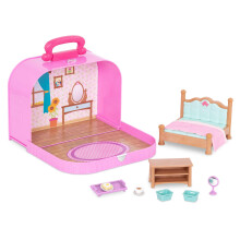 Lil Woodzeez - Conjunto de Quarto em Mala de Viagem - Portátil - Mobiliário e Acessórios para Casa de Bonecas