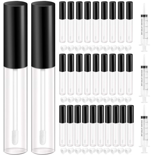 KPX 30 Τεμάχια Σακουλάκια Χειλιών 10ml Διάφανα Ροζ Σωλήνες Λιπαρών Λιπών