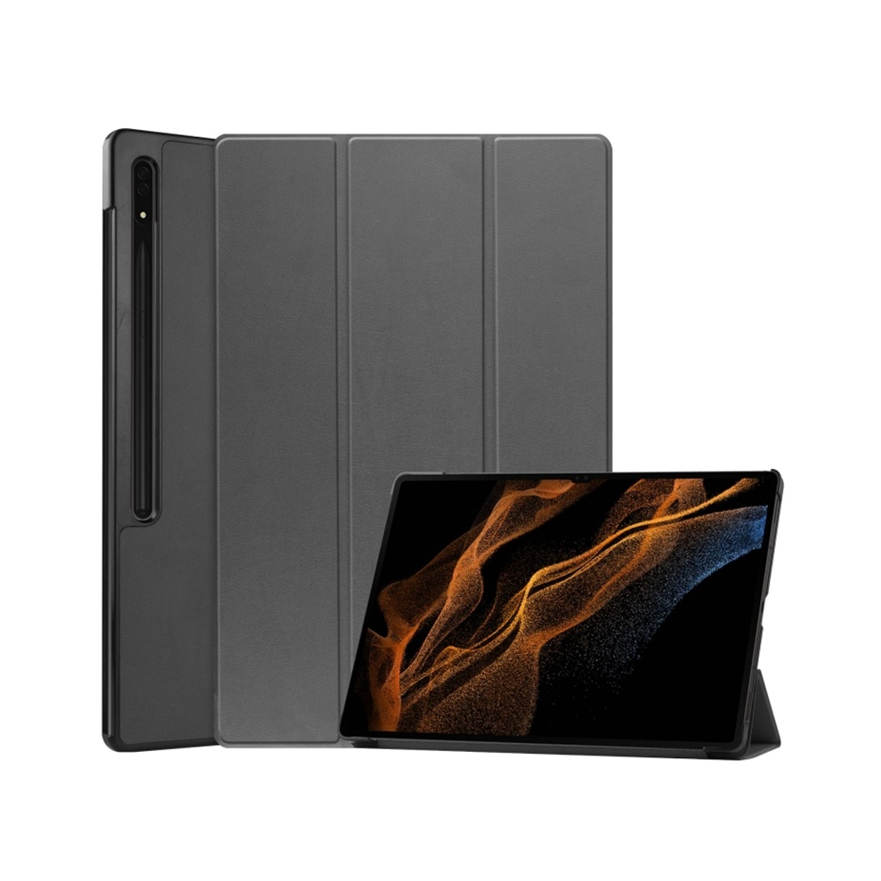 (, S9 Ultra 14.6 2023) Tab S9 Ultra Tablet Case Tri-Fold Wake Up Sleep Ma Gray 967854409277