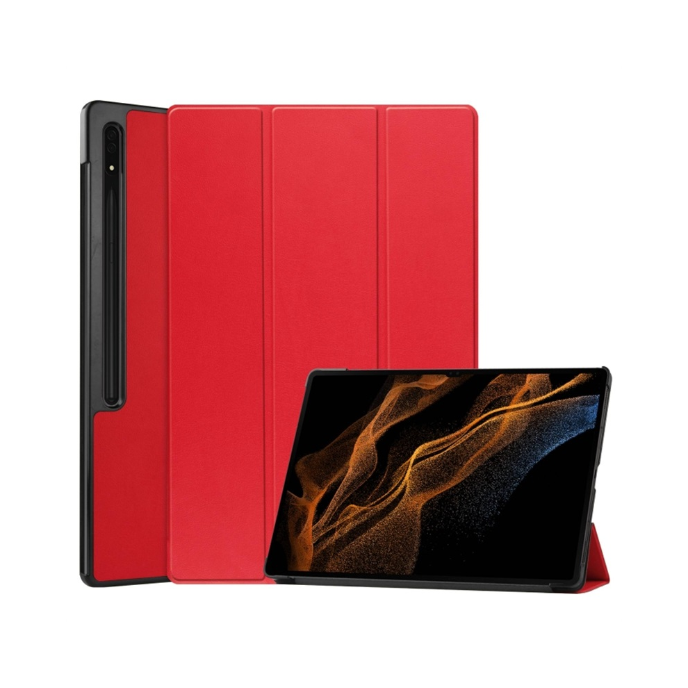 (, S9 Ultra 14.6 2023) Tab S9 Ultra Tablet Case Tri-Fold Wake Up Sleep Ma Red 967854409253