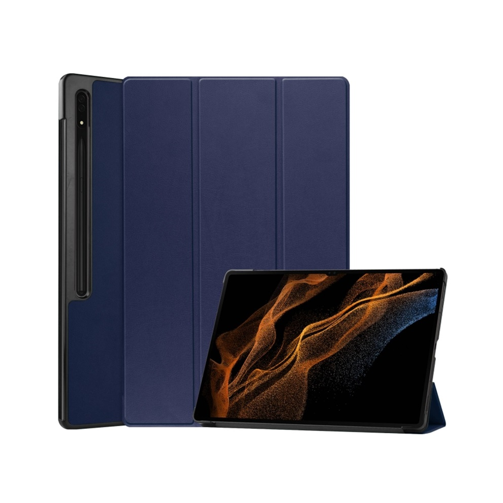 (Dark S9 Ultra 14.6 2023) Tab S9 Ultra Tablet Case Tri-Fold Wake Up Sleep Ma Blue 967854409246