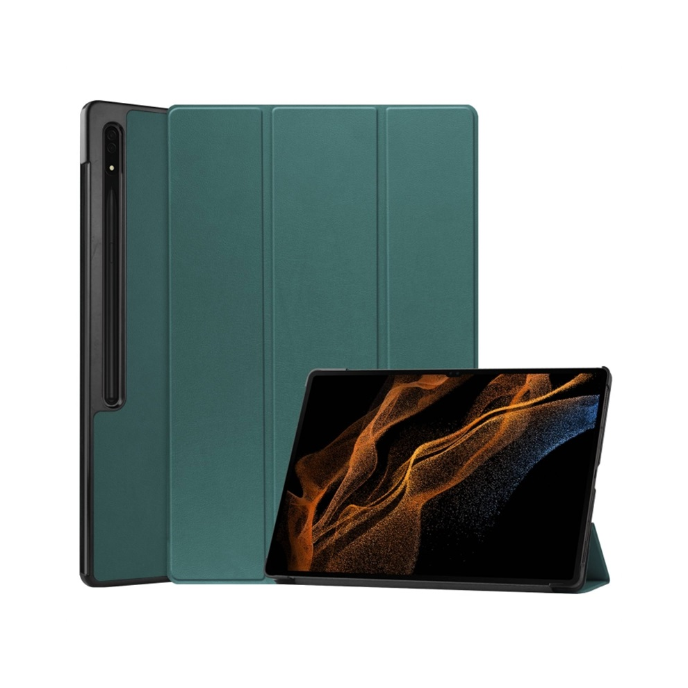 (Dark S9 Ultra 14.6 2023) Tab S9 Ultra Tablet Case Tri-Fold Wake Up Sleep Ma Green 967854409284
