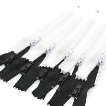 Leekayer 9palcov nylonov zip Cern Bl 3# Uzavren zip pro ic taky Craft 23 cm Piilow Zipper pro kutily Rucne vyrben hromadn 10 ks