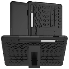 (black, Tab S7 Fe 12.4inch) Dual Layer Armor Shockproof Rugged Case for Samsun