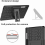 (black, Tab S7 Fe 12.4inch) Dual Layer Armor Shockproof Rugged Case for Samsun 6
