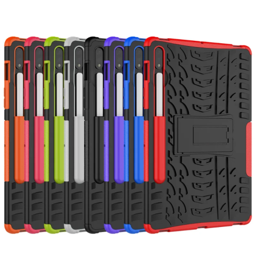 (black, Tab S7 Fe 12.4inch) Dual Layer Armor Shockproof Rugged Case for Samsun 2
