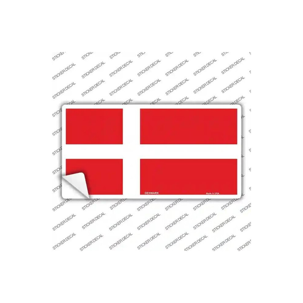 Smart Blonde Lp-483S-Xl Denmark Flag Novelty Sticker Decal - Extra Large 792636312663