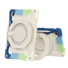 (Rainbow Blue, Tab A9 Plus 11 inch) Heavy Duty Ring Case For Samsung Galaxy Tab A9 Plu