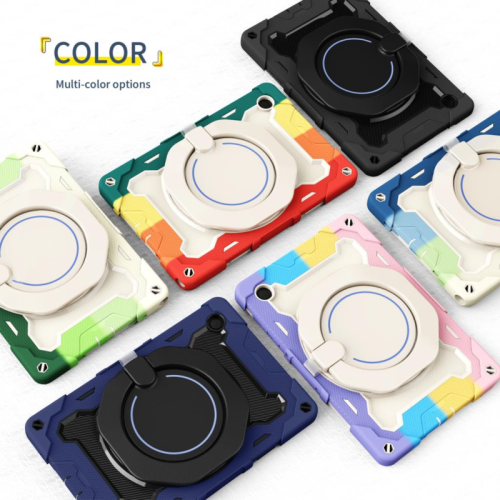 (Rainbow Blue, Tab A9 Plus 11 inch) Heavy Duty Ring Case For Samsung Galaxy Tab A9 Plu 2