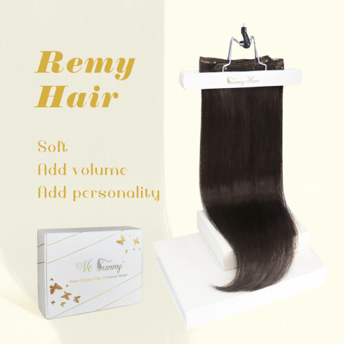 Ve Sunny Clip-in Extensions Dunkelbraun Echthaar 2