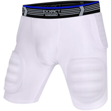 Exxact Sports Rebel Rebel 5 Pad Girada de futebol juvenil para meninos com coxas integradas coxas almofadas de ossobono acolchoado shorts de comp