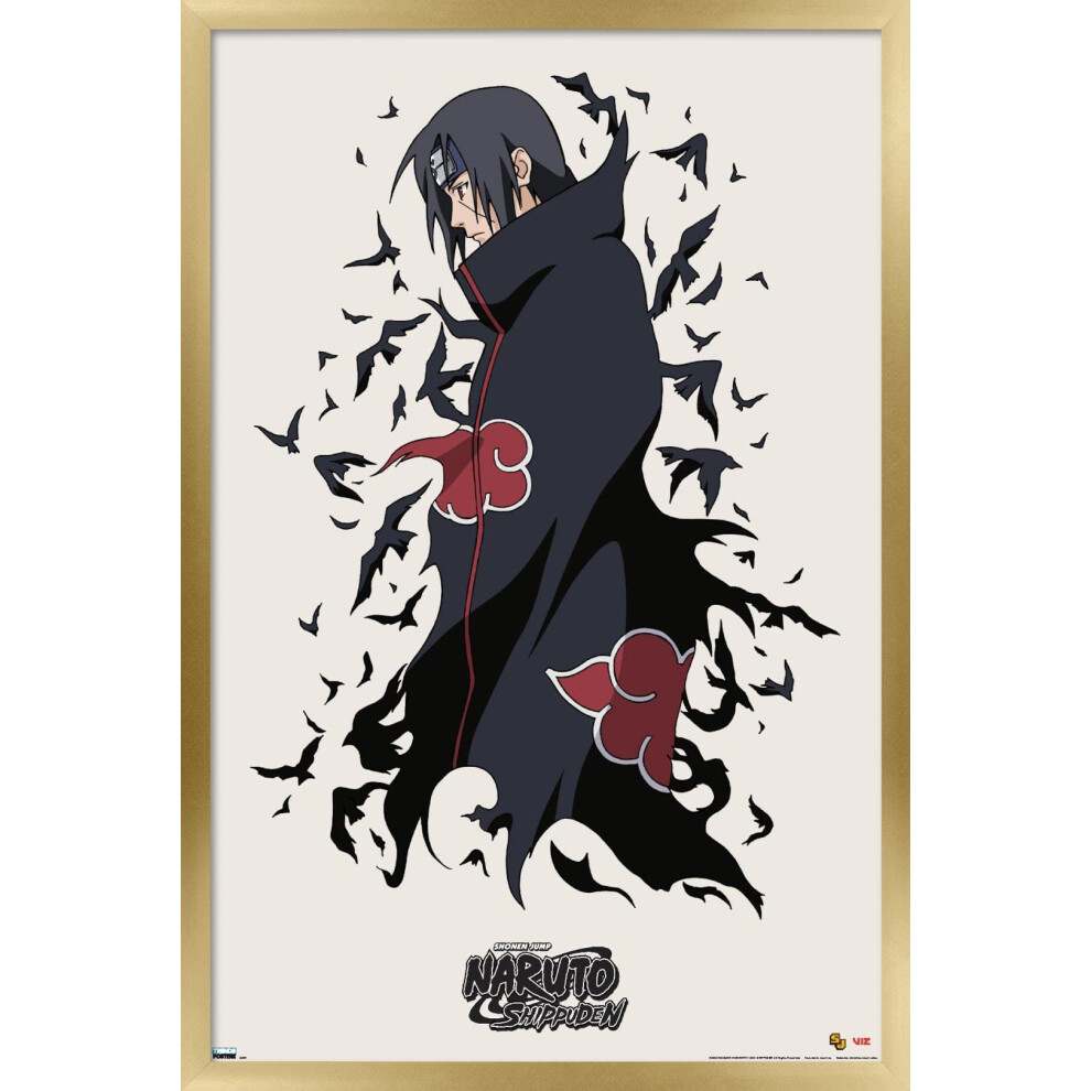 Trends International Naruto Shippuden - Itachi Wall Poster 14,725"""""""" x 22,375"""""""" Version encadr   e dor   e