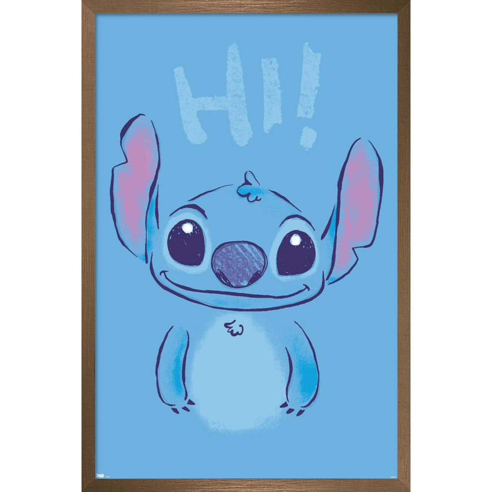Trends International Disney Lilo En Stitch - Hi Wall Poster 14,725"""" X 22,375"""" Bronzen Omlijste Versie-image
