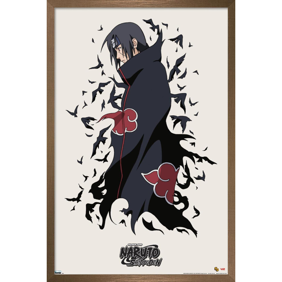 Trends International Naruto Shippuden - Itachi Poster mural 14,725"""""""" x 22,375"""""" Version encadr   e en bronze