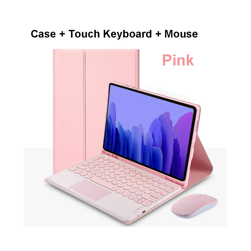( D, Portuguese Keyboard) For Samsung Galaxy Tab A7 10.4 Inch Case, Bluetoot Pink 967854406382