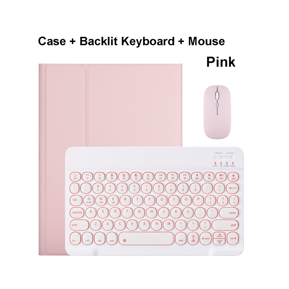 ( B Backlight, Korean Keyboard) For Samsung Galaxy Tab A7 10.4 Inch Case, Bluetoot Pink 967854406481