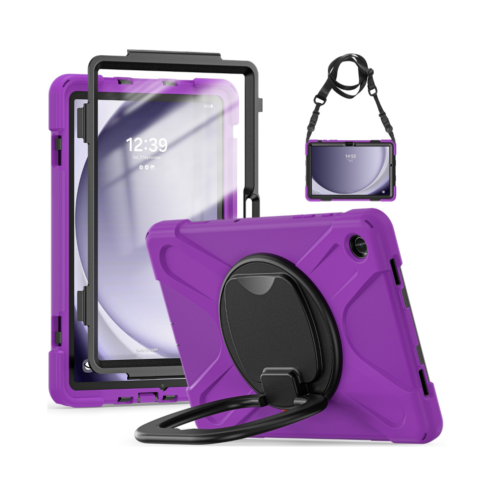 (, S7 Fe 2021 T730) 360 Rotation Case For Samsung Galaxy Tab S9 Fe Plu Purple 967854418248