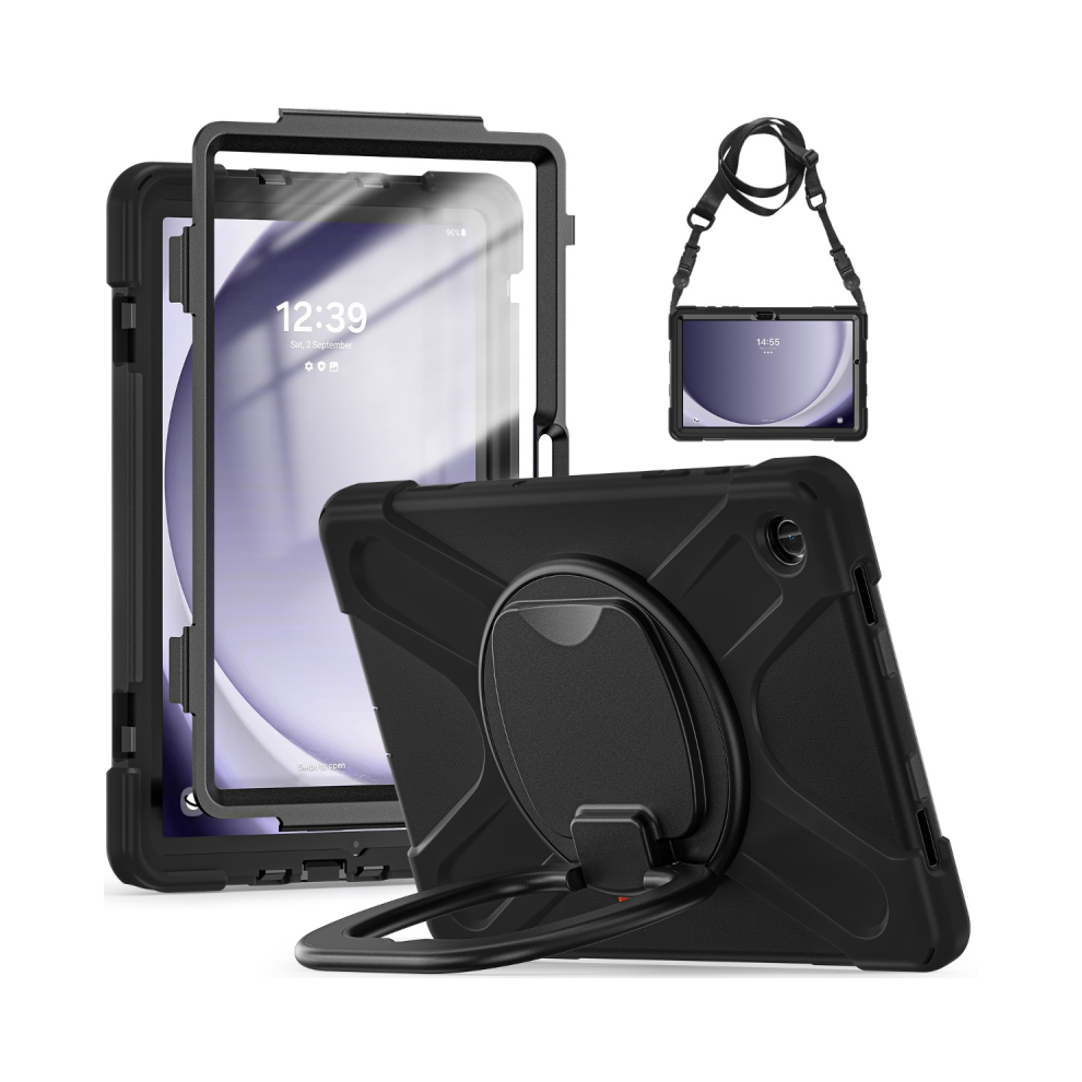 (, S7 Fe 2021 T730) 360 Rotation Case For Samsung Galaxy Tab S9 Fe Plu Black 967854418316