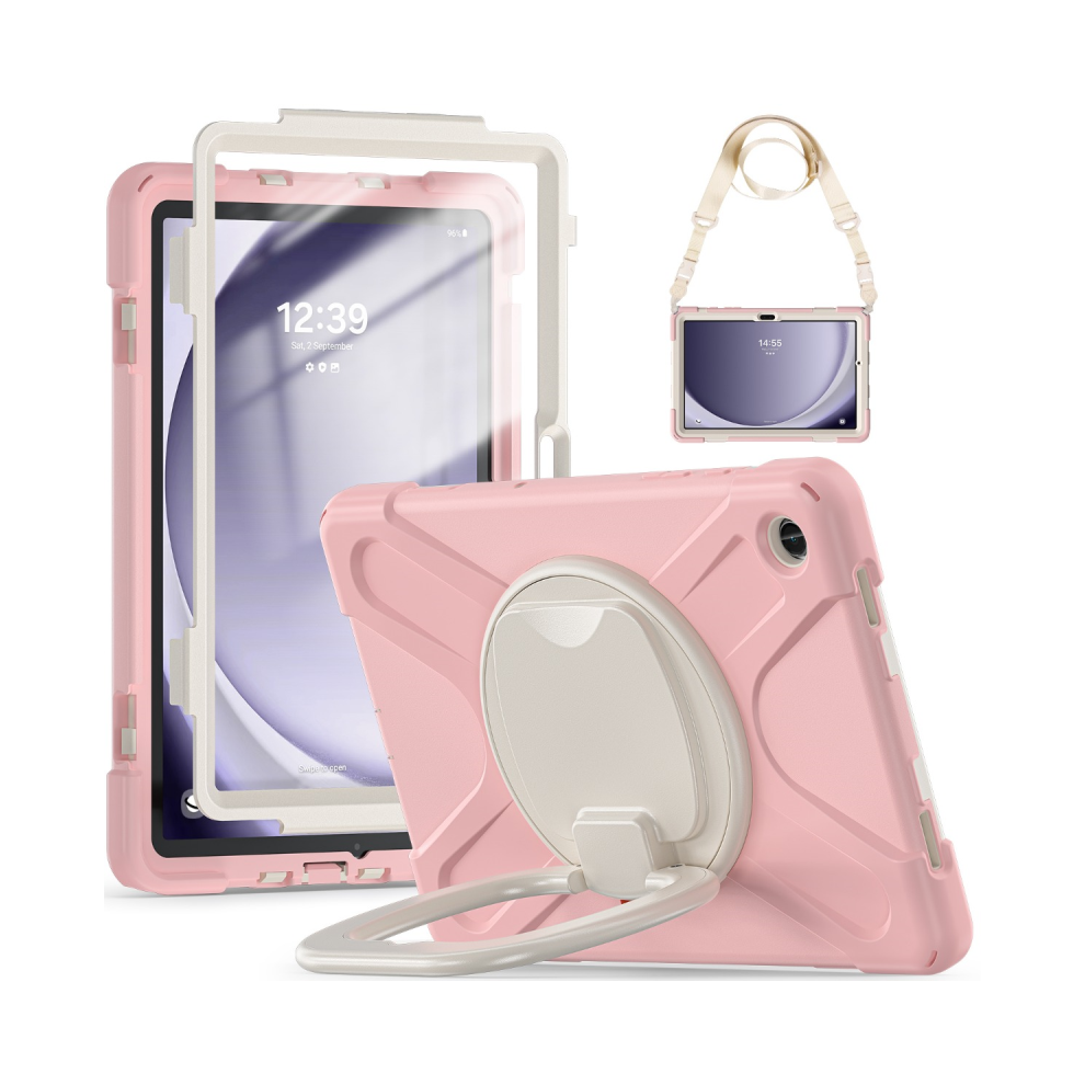 (, S7 Fe 2021 T730) 360 Rotation Case For Samsung Galaxy Tab S9 Fe Plu Pink 967854418453